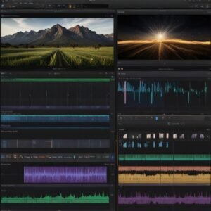 A montage of screenshots showcasing the features of Final Cut Camera and Logic Pro, illustrating their versatility and professional capabilities.