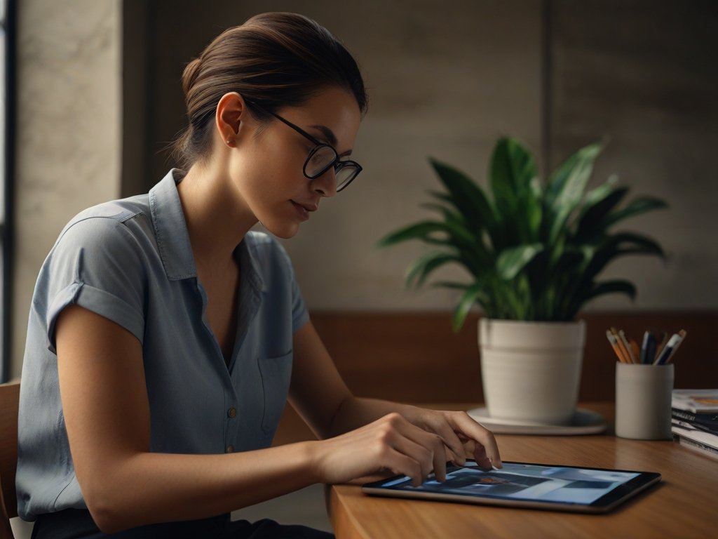 Lifestyle images portraying professionals utilizing the iPad Pro for creative endeavors, productivity tasks, and multimedia consumption